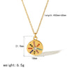 Women's Stainless Steel Star Pendant Necklace With Pvd Furnace Vacuum Real Gold Plating And Minimalist Style