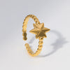 Women's Stainless Steel Star Ring Niche Minimalist Electroplated