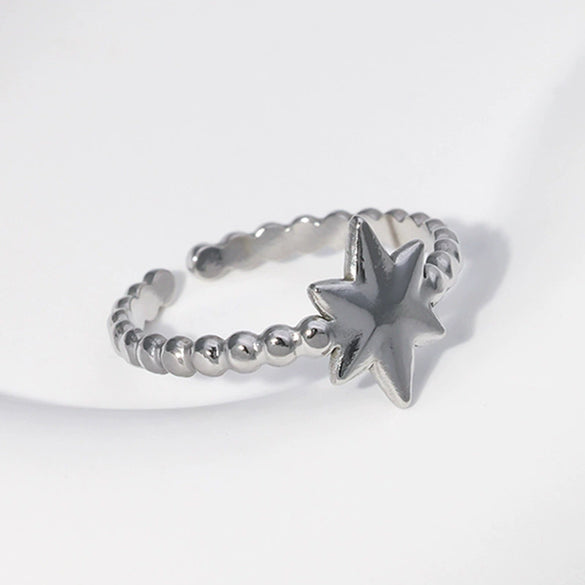 Women's Stainless Steel Star Ring Niche Minimalist Electroplated