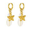 Women's Stainless Steel Star Shape Earrings With Electroplating