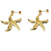 Women's Stainless Steel Starfish Earrings Beach Style Polished Marine Animal Design Fashion Versatile Ear Bone Earrings