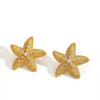 Women's Stainless Steel Starfish Earrings With Electroplating Animal Style And Star Pattern