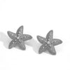 Women's Stainless Steel Starfish Earrings With Electroplating Animal Style And Star Pattern