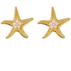 Women's Stainless Steel Starfish Pearl Stud Earrings With Resin Inlay Vacation Style Ocean Inspired Geometric Earrings