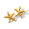 Women's Stainless Steel Starfish Starshaped Geometric Ocean Style Electroplated Earrings