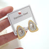 Women's Stainless Steel Stud Earrings With Electroplated Flower Starfish And Heart Shaped Design Light Luxury Jewelry