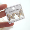 Women's Stainless Steel Stud Earrings With Electroplated Flower Starfish And Heart Shaped Design Light Luxury Jewelry