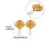 Women's Stainless Steel Sunflower Earrings With Pink Zircon Heartshaped Floral Design And Elegant Plated Finish