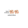 Women's Stainless Steel Sunflower Earrings With Pink Zircon Heartshaped Floral Design And Elegant Plated Finish