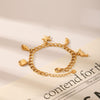 Women's Stainless Steel Titanium Steel Bracelet With Animals Zodiac Pattern Electroplated And Vacuum Plated