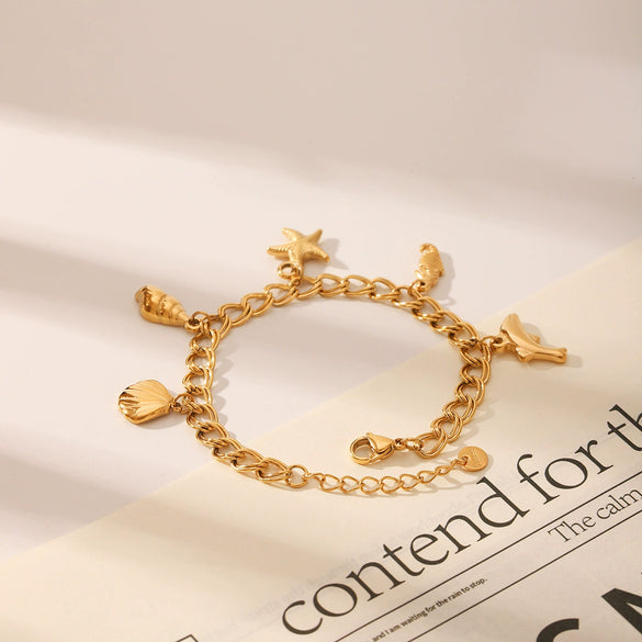 Women's Stainless Steel Titanium Steel Bracelet With Animals Zodiac Pattern Electroplated And Vacuum Plated