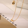 Women's Stainless Steel Titanium Steel Diamond Geometric Pendant Necklace With Vacuum Plating