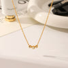 Women's Stainless Steel Titanium Steel Diamond Geometric Pendant Necklace With Vacuum Plating