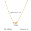 Women's Stainless Steel Titanium Steel Diamond Geometric Pendant Necklace With Vacuum Plating