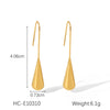 Women's Stainless Steel Titanium Steel Drop Shape Geometric Electroplated Earrings