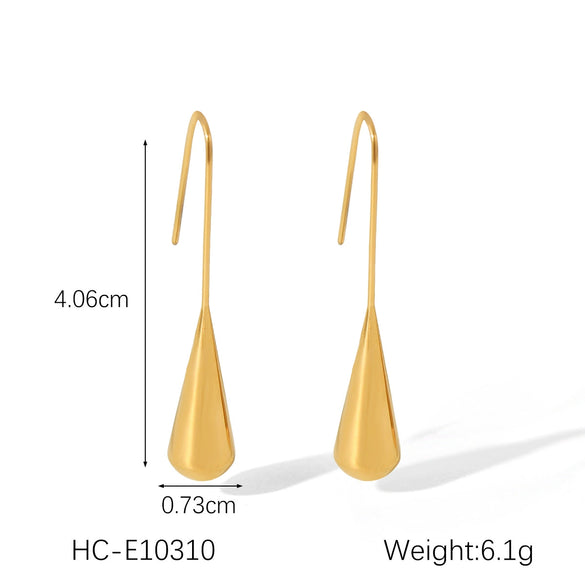 Women's Stainless Steel Titanium Steel Drop Shape Geometric Electroplated Earrings