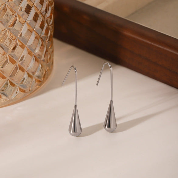 Women's Stainless Steel Titanium Steel Drop Shape Geometric Electroplated Earrings