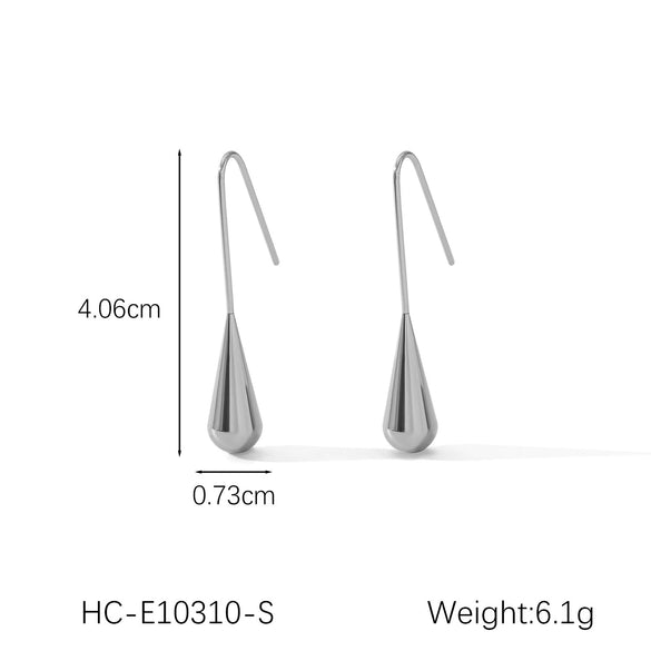 Women's Stainless Steel Titanium Steel Drop Shape Geometric Electroplated Earrings