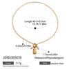 Women's Stainless Steel Titanium Steel Pearl Crystal Pendant Necklace With Geometric Pattern Electroplated Design