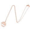 Women's Stainless Steel Tree Of Life Pendant Necklace With Geometric Hollow Round Design And Electroplated Ochain