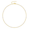 Women's Stainless Steel Twist Paper Clip Pearl Chain Necklace With Water Corrugated Magic Chain Electroplated Geometric Clavicle Necklace