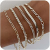 Women's Stainless Steel Twisted Snake Chain Bracelet Set With Geometric Rhombus Beads Electroplated Stacked Jewelry