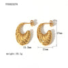 Women's Stainless Steel U Shape Geometric Style 18K Gold Plated Light Luxury Long Earrings With Pvdp Furnace Real Gold Electroplating