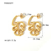 Women's Stainless Steel U Shape Geometric Style 18K Gold Plated Light Luxury Long Earrings With Pvdp Furnace Real Gold Electroplating