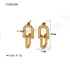 Women's Stainless Steel U Shape Geometric Style 18K Gold Plated Light Luxury Long Earrings With Pvdp Furnace Real Gold Electroplating