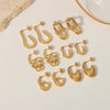 Women's Stainless Steel U Shape Geometric Style 18K Gold Plated Light Luxury Long Earrings With Pvdp Furnace Real Gold Electroplating