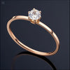 Women's Stainless Steel U Shaped Thin Ring Electroplated Minimalist Stackable Band