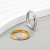 Women's Stainless Steel Ushaped Rhinestone Ring Jewelry