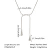 Women's Stainless Steel Water Drop Necklace With Snake Chain And Pvd Furnace Vacuum Real Gold Plating Adjustable And Light Luxury Fashion Design