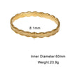 Women's Stainless Steel Wavy Line Bracelet With Plated Finish Colorfast Modern Minimalist Geometric Buckle Design