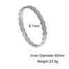 Women's Stainless Steel Wavy Line Bracelet With Plated Finish Colorfast Modern Minimalist Geometric Buckle Design