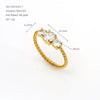 Women's Stainless Steel White Zircon Ring With Geometric Spiral Design And Electroplated Finish Fashion Jewelry Accessory