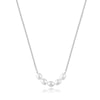 Women's Stainless Steel Y Shape Tassel Pearl Necklace Simple Geometric Double Pearl Clavicle Chain With Electroplated Finish