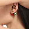 Women's 316L Stainless Steel Zircon Beads Animals Geometric Christmas Tree Elk Earrings Electroplated