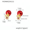 Women's 316L Stainless Steel Zircon Beads Animals Geometric Christmas Tree Elk Earrings Electroplated