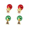 Women's 316L Stainless Steel Zircon Beads Animals Geometric Christmas Tree Elk Earrings Electroplated
