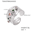 Women's 316L Stainless Steel Zircon Cshaped Earrings Plated 18K True Gold Color Preservation Fashion Geometric Jewelry