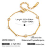 Women's Stainless Steel Zircon Geometric Bracelet Electroplated Light Luxury Non Fading Jewelry