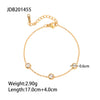 Women's Stainless Steel Zircon Geometric Bracelet Electroplated Light Luxury Non Fading Jewelry