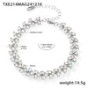 Women's Stainless Steel Zircon Geometric Triangle Round Diamond Inlaid Electroplated Bracelet Jewelry
