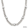 Women's Stainless Steel Zircon Necklace And Bracelet Set With Vacuum Plating Star Sun Moon Clouds Universe Patterns Street Style And Cuban Chain