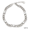 Women's Stainless Steel Zircon Necklace And Bracelet Set With Vacuum Plating Star Sun Moon Clouds Universe Patterns Street Style And Cuban Chain