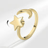 Women's Star Rotating Ring Copper Material