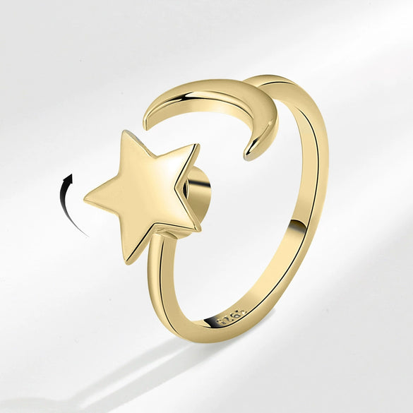 Women's Star Rotating Ring Copper Material
