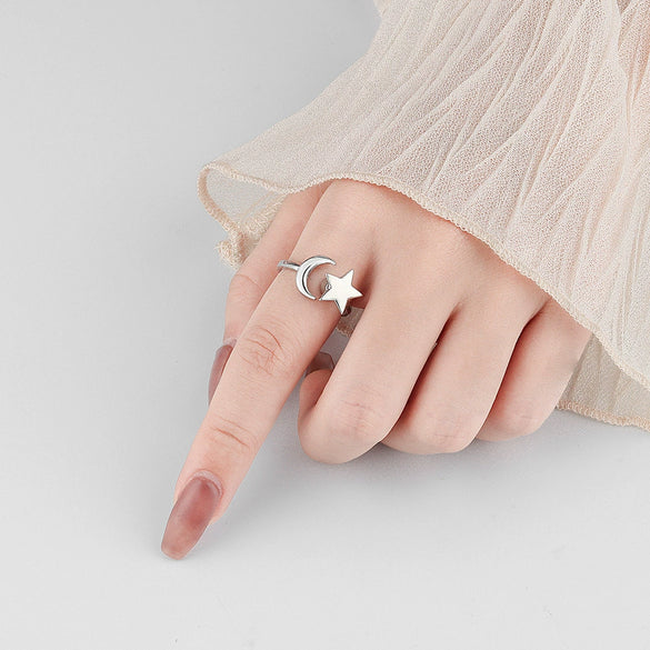 Women's Star Rotating Ring Copper Material