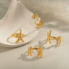 Women's Starfish Turtle Animal Zodiac Stainless Steel Electroplated Waterproof Non Fading Fashion Ring